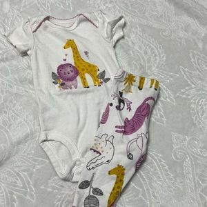 Infant 0-3 month matching set